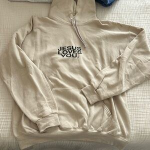 XL Jesus love us you hoodie